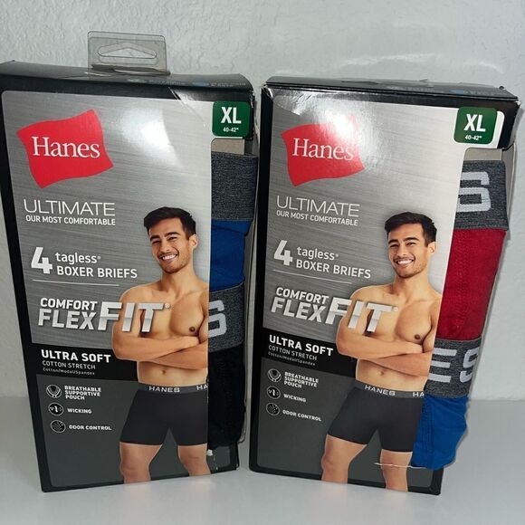 2 NWT Hanes Men’s Boxer Briefs (2 Boxes) - Picture 2 of 4
